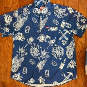 DIXXON Navy Graphic Men's Shirt